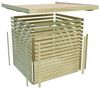 Gartenhaus Northeim 3 - 309x309 cm plus Anbaudach 3,30 m mit Rückwand, 38 mm Holz terragrau, Karibu Bild 4