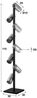 KAWOLA Stehleuchte MALLAWI Stehlampe 8-flammig Glas schwarz 175 x 30 x 30 cm Bild 5