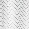 mDesign Duschvorhang Badewannenvorhang Zick-Zack Muster Polyester Weiß/Silber Bild 4