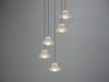 LED Cluster Pendelleuchte ROMEO höhenverstellbar, 5-flammig Silber Ø 28cm Bild 5