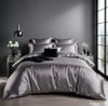 Cozyor Bettwäsche Satin glänzend 135x200, 155x200, 155x220, 200x200cm mit Reißverschluss, Satin, hellgrau Moonlight, 3 teilig, glänzend Satin, Bettbezug + Kissenbezug 80x80, besonders weich Bild 3