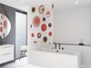 Halb-Kassetten Duschrollo 180x240 cm Modell Colorful rot orange grau Duschvorhang Bild 2