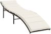 vidaXL Sonnenliegen 2 Stk. mit Auflagen Braun Poly Rattan 3277302 Bild 3