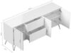 Sideboard Yako 180cm 2 SoftClose 3 Türen Grafit/Eiche Top : Grafit / Oak Gold Bild 2