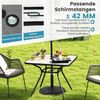 COSTWAY Gartentisch Bistrotisch, mit Schirmloch, 80cm quadratisch Bild 4
