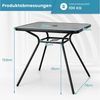 COSTWAY Gartentisch Bistrotisch, mit Schirmloch, 80cm quadratisch Bild 3