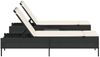 vidaXL 3-tlg. Sonnenliegen-Set mit Auflage Schwarz Poly-Rattan 3284263 Bild 5