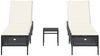 vidaXL 3-tlg. Sonnenliegen-Set mit Auflage Schwarz Poly-Rattan 3284263 Bild 4