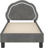 vidaXL Kinderbettgestell mit Kopfteil Dunkelgrau 70 x 140 cm Samt 42010895 Bild 5