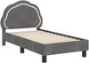 vidaXL Kinderbettgestell mit Kopfteil Dunkelgrau 70 x 140 cm Samt 42010895 Bild 4