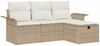 vidaXL Garten-Sofa-Set mit Kissen mit Speicher 4 pcs Beige Poly Rattan 3360182 Bild 2