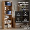 Bellamio 'Apol' Standregal, Regal mit 6 Ablagefächern, Eichenoptik, 176x60x33 cm, Bücherregal mit verstellbaren Böden Bild 4