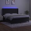vidaXL Boxspringbett mit Matratze & LED Schwarz 180x200 cm Samt 3139699 Bild 3