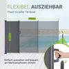 Juskys Seitenmarkise Dubai 300 x 180 cm ausziehbar blickdicht, Sichtschutz für Balkon & Terrasse, Seitenrollo Wandhalterung – anthrazit Bild 3