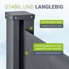 Juskys Seitenmarkise Dubai 300 x 180 cm ausziehbar blickdicht, Sichtschutz für Balkon & Terrasse, Seitenrollo Wandhalterung – anthrazit Bild 4