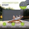 Juskys Seitenmarkise Dubai 300 x 180 cm ausziehbar blickdicht, Sichtschutz für Balkon & Terrasse, Seitenrollo Wandhalterung – anthrazit Bild 5