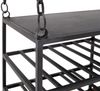 massivum Hängeregal Aro 100x46x30 cm braun Metall Deckenregal Küchenregal Barregal mit Weinregal Glashalter Industrial-Stil Loft Bild 3