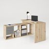 Fortuna - Bücherregal, Büroregal, Raumteiler mit 6 Fächern, asymmetrische Aufteilung: artisan eiche Bild 2