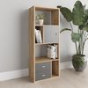 Fortuna - Bücherregal, Büroregal, Raumteiler mit 6 Fächern, asymmetrische Aufteilung: artisan eiche Bild 3
