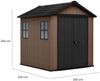 Dmora Gartenhaus Kincardine, Gartenhütte, Gartenhaus, Werkzeugschuppen, 230x224 h246 cm, Braun Bild 3