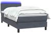 vidaXL Boxspringbett mit Matratze & LED Dunkelgrau 90x220 cm Samt 3316912 Bild 3