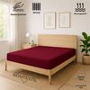 EXKLUSIV HEIMTEXTIL Marke Jersey Spannbettlaken 140 x 200 cm Bordeauxrot 100% Baumwolle Öko - Tex Zertifiziert Bed-Sheet Bettlaken Spannbetttuch Topper Leinentuch Bild 2