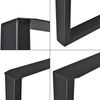 Esstischgestell Makers 2er-Set 100x72 cm Stahl Schwarz [en. casa] Bild 2