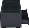 Couchtisch 100x50x40 cm, Schwarz, LED‑Beleuchtung, Hochglanz‑Fronten, gehärtete Glasplatte Bild 5