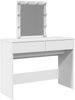 vidaXL Schminktisch mit LED-Beleuchtung Weiß 100x40x130 cm 848192 Bild 2