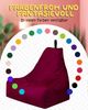 PATCH HOME Lounge Sessel Sitzsack– XXL – Weinrot, bequemer Sitzsack aus Luxus-Polyester-Gewebe, bereits befüllt Bild 5