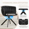 LVHOM Esszimmerstuhl 2er-Set, 180° drehbar mit runden Rückenlehne, Wohnzimmerstuhl aus Samt, bis 150 kg, für Homeoffice Bild 3