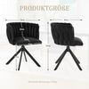 LVHOM Esszimmerstuhl 2er-Set, 180° drehbar mit runden Rückenlehne, Wohnzimmerstuhl aus Samt, bis 150 kg, für Homeoffice Bild 2