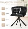 LVHOM Esszimmerstuhl 2er-Set, 180° drehbar mit runden Rückenlehne, Wohnzimmerstuhl aus Samt, bis 150 kg, für Homeoffice Bild 4