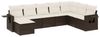 vidaXL 8-tlg. Garten-Sofagarnitur mit Kissen Braun Poly Rattan 3252900 Bild 2