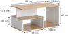 Couchtisch Hasso Goldkraft Eiche/Weiß 90 x 49.4 cm Vicco Bild 2