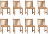 vidaXL Gartenstühle 8 Stk. mit Kissen Massivholz Teak 3073147 Bild 2