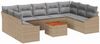 vidaXL Gartensofa-set mit Kissen 10 pcs Beige Poly-Rattan 3347875 Bild 2