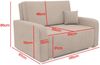 Schlafsofa Tessa II 135x85 cm Komfortables Sofa mit Bettkasten, Couch 2-Sitzer Kordstoff- Inklusive Gratis-Kissen - Poso 29 Bild 4
