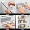 mDesign Gewürzregal Küchenregal Organizer selbstklebend 3 Ebenen Metall Graphit Bild 4