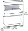 mDesign Gewürzregal Küchenregal Organizer selbstklebend 3 Ebenen Metall Graphit Bild 2
