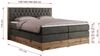 Boxspringbett AMORE KING, Doppelbett mit Multipocket-Matratze, Polsterbett mit Kopfstütze - 200 x 200 cm - Dunkelgrau Velvet - H3 Bild 5