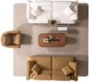 Sitzgruppe/Sofa Set - Wohnzimmergarnitur "Lorina" 3+3+1-Braun/Beige Bild 3