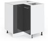 Küchenfront R-Line Anthrazit Hochglanz 59.2 x 71.3 cm Möbelfront für den Eckunterschrank Vicco Bild 5