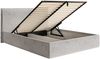 Selsey 'Softie Slim' Polsterbett 200×200 mit Bettkasten und Lattenrost, Velours, hellgrau Bild 4