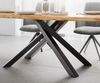 Esstisch Edge 200x100 Akazie Natur Kreuzgestell Rechteck Schwarz Live-Edge Bild 5