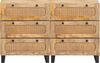 vidaXL Sideboard 2 pcs Braun 60 x 33 x 75 cm Massivholz Mango 3310058 Bild 4