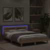 vidaXL Bettrahmen mit LED Sonoma 152 x 203 cm Holzwerkstoff 3402849 Bild 4