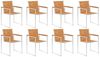 vidaXL Gartenstühle 8 Stk. mit Kissen Massivholz Akazie 3078546 Bild 3