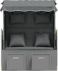 vidaXL Strandkorb mit Kissen Poly Rattan Massivholz Anthrazit Schwarz 318662 Bild 5