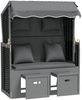 vidaXL Strandkorb mit Kissen Poly Rattan Massivholz Anthrazit Schwarz 318662 Bild 4